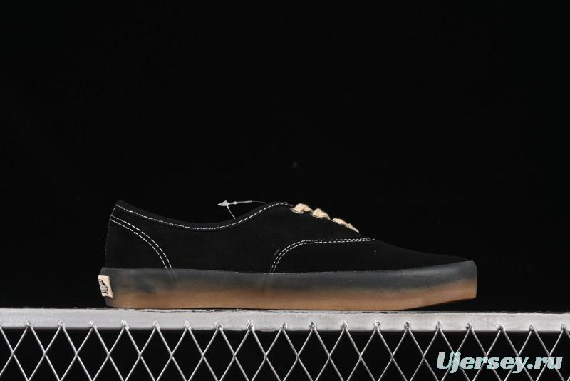 Vans Premium Authentic Suede Retro Sneakers with Translucent Rubber Sole - VN000CRQ6RJ