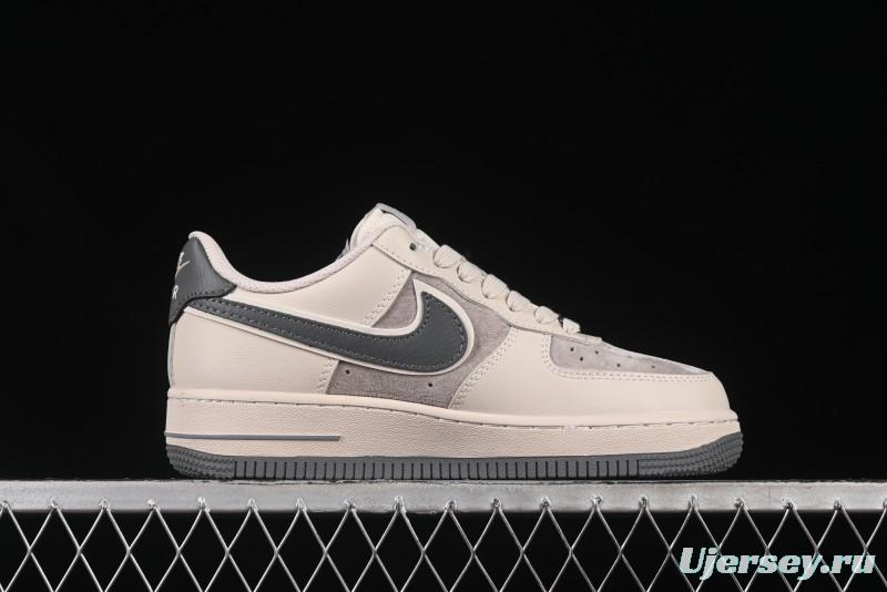Nike Air Force 1 '07 Low Stussy Collaboration Pig Grey Swoosh Grey Sole Casual Sneakers - XX3168-126