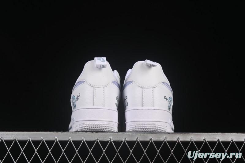 Nike Air Force 1'07 Low "Sesame Street" Custom Casual Sneakers - FB8971-080