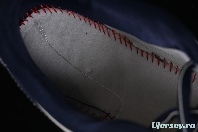 Nike Air Force 1'07 Low Casual Sneakers in Cream with Blue Swoosh - SC9207-535