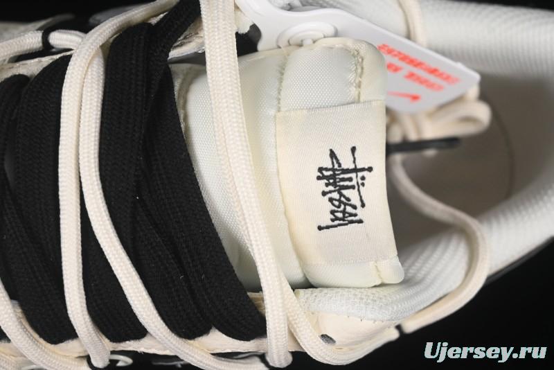 Nike Air Force 1 '07 Low Stussy Collaboration Black Diamond Lace-Up Casual Sneakers - DM6868-073