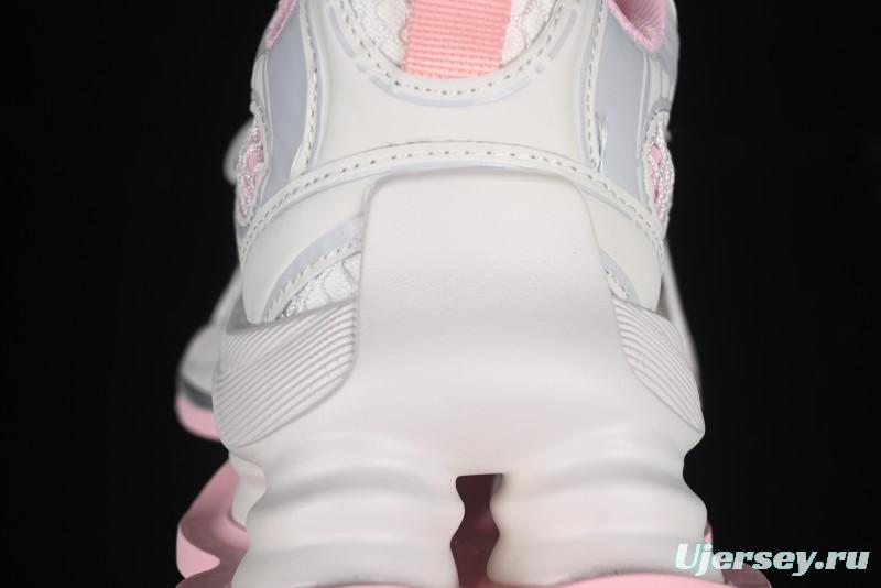 GG-CC Starry Sky Particle Silver White Lace-up Hollow Out Chunky Sneakers with 5cm Height Boost - G25U9778