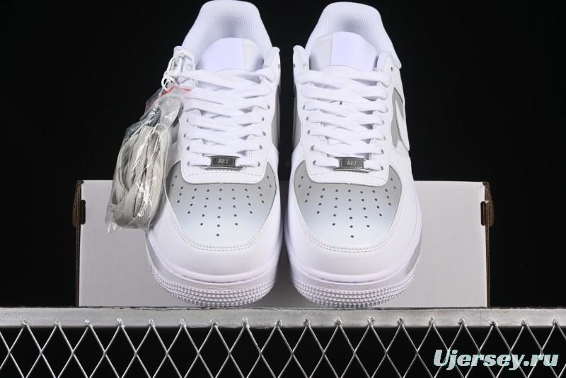 Nike Air Force 1 '07 Low Custom Official Hot Style 2D Theme White Gray Spray Paint Casual Sneakers - CW2288-111