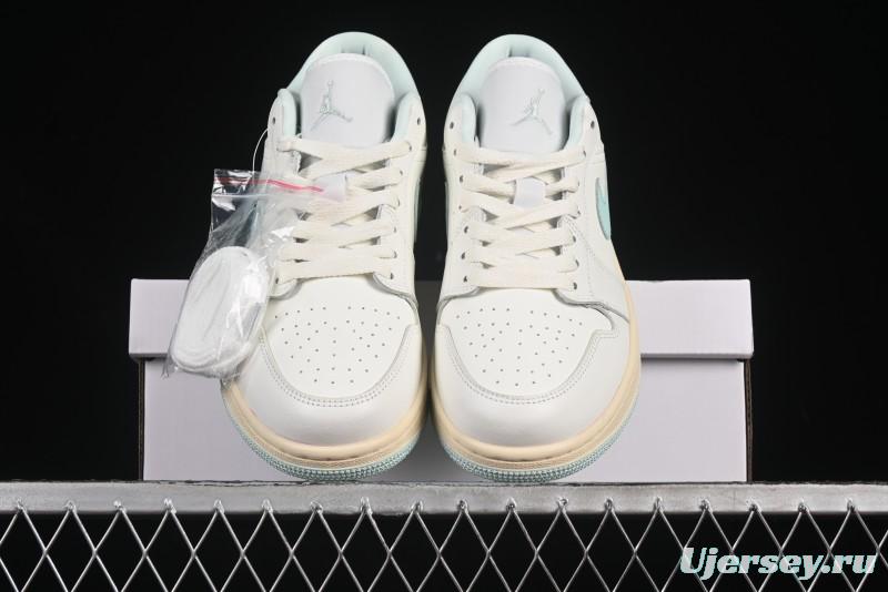 Nike Air Jordan 1 Low AJ1 White Mint Green Low-Top Casual Lifestyle Sneakers - DC0774-134