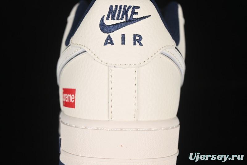 Nike Air Force 1 '07 Low Supreme Collaboration Light Blue Edge Casual Sneakers - HH7518-057