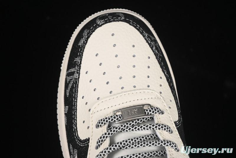 Nike Air Force 1 '07 Low LV Collaboration Double Print Denim Casual Sneakers - YX5066-317