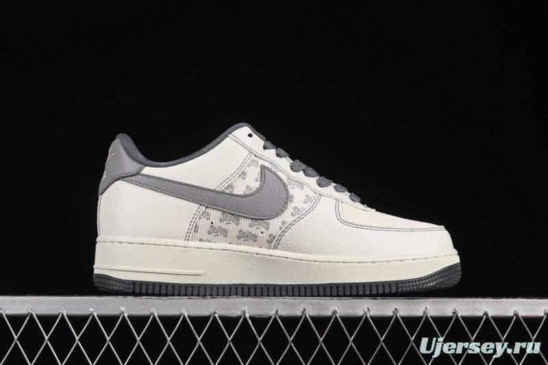 Nike Air Force 1'07 Low Stussy Collaboration Woven Fabric Low-Top Casual Sneakers - BZ6808-101