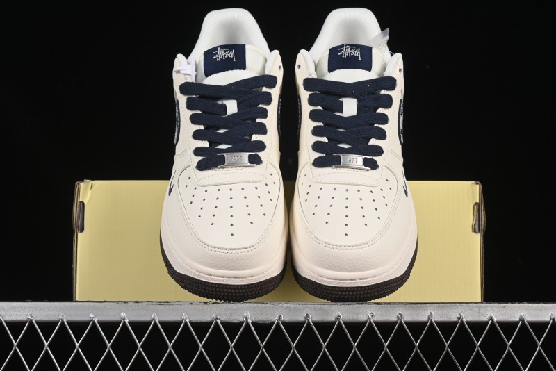 Nike Air Force 1 '07 Low Stussy Collaboration Cartoon Swoosh Casual Sneakers - ZH2598-309