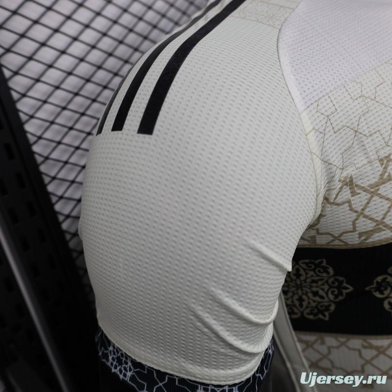 Player Version 2025 Algeria White with Islamic Geometric Pattern Jersey