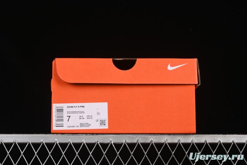 Nike Zoom Fly 6 Lightweight Responsive Running Shoes with Carbon Fiber Plate - HQ3498-100