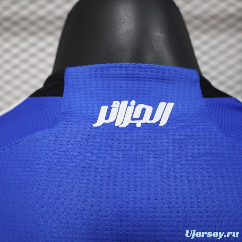 Player Version 2025 Algeria Blue with Arabic Sponsor Jersey