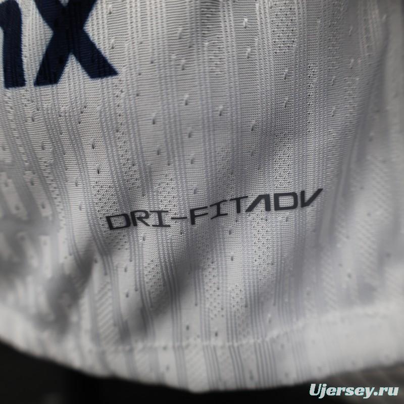 Player Version 25/26 Club America Away White with Navy and Gold Eagle Crest Jersey