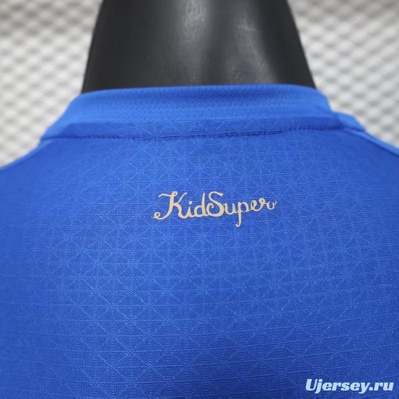 Player Version 25/26 Al Hilal Home Blue with Vertical Stripes Jersey