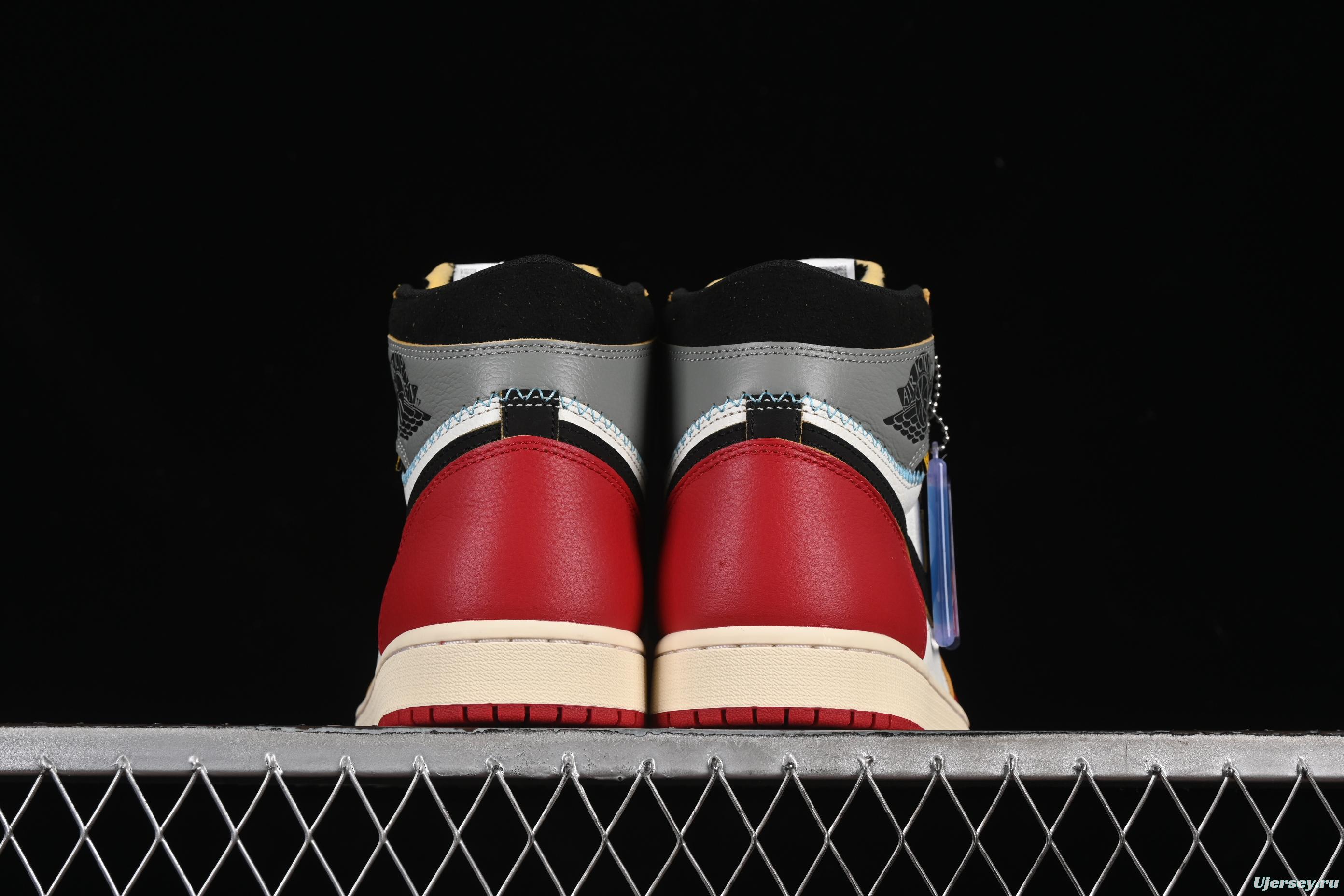 Nike Union x Air Jordan 1 Retro High Basketball Shoes with Chicago-Inspired Design - HV8563-600