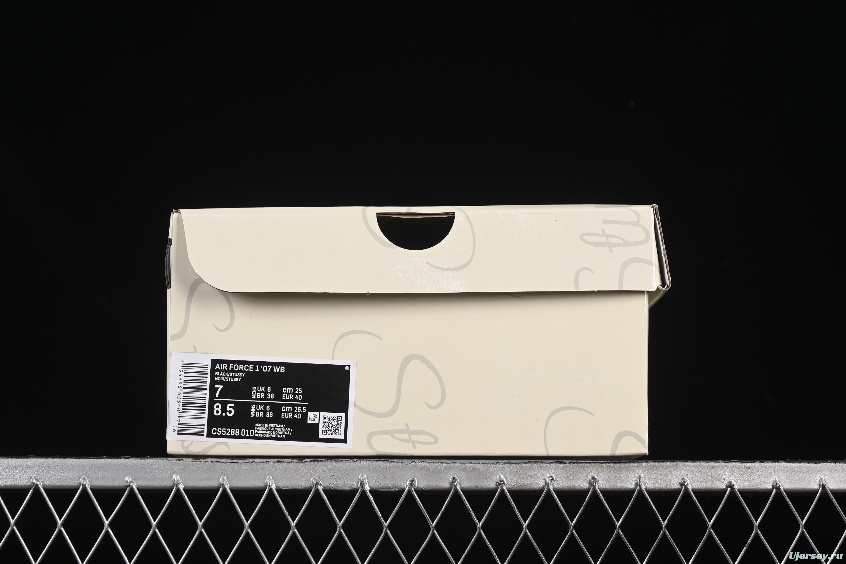 Nike Air Force 1 '07 Low Stussy Collaboration Dual-Tone Red Tag Casual Sneakers - CS5288-010