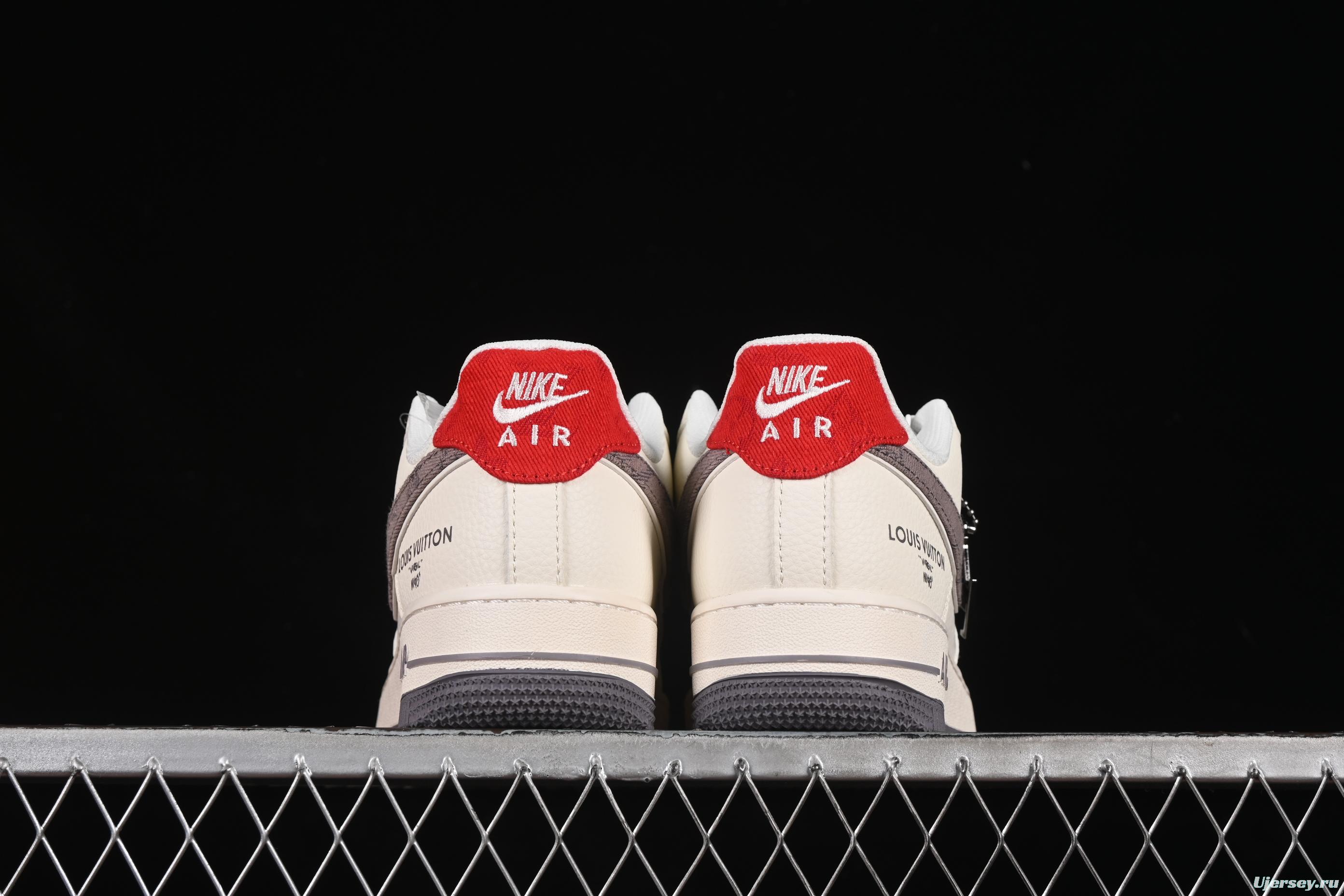 Nike Air Force 1'07 Low LV Collaboration Grey Denim Swoosh Casual Sneakers - XX3168-136