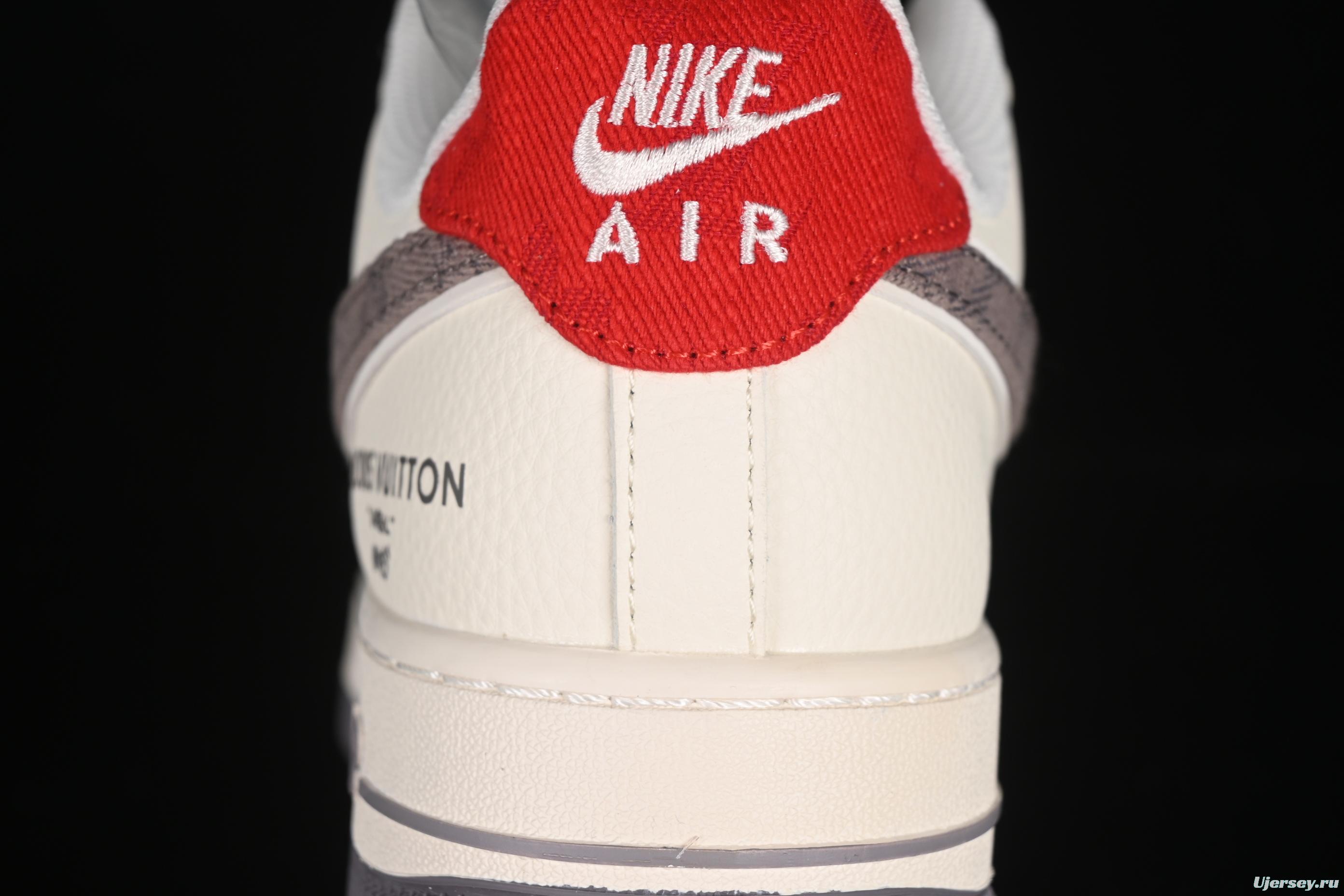 Nike Air Force 1'07 Low LV Collaboration Grey Denim Swoosh Casual Sneakers - XX3168-136