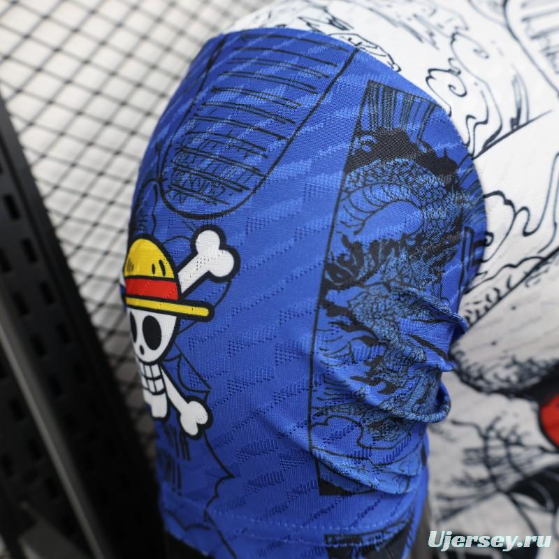 Player Version 2025 Japan Blue/White with One Piece Manga Jersey