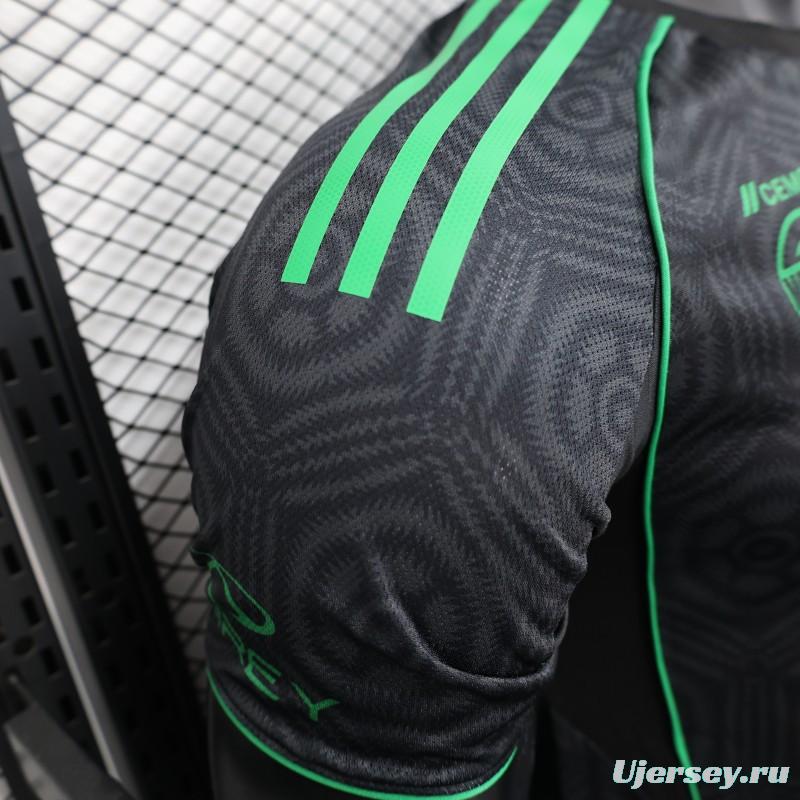 Player Version 2024-25 Tigres UANL Third Jersey - Black with Green Accents - CEMEX Sponsorship