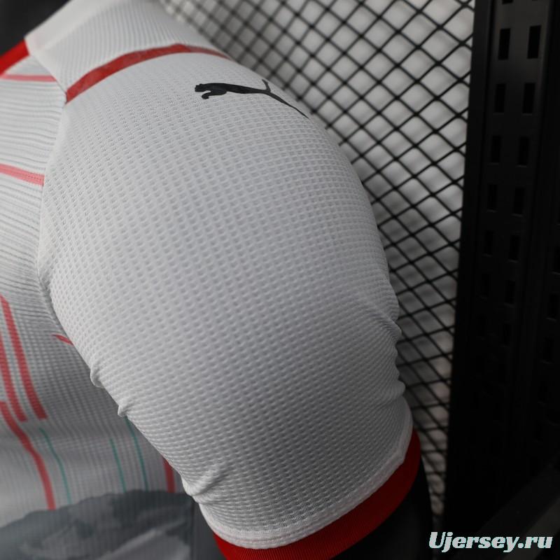 Player Version 2025 MC Alger (MCA) Home White Jersey with Club Emblem Design