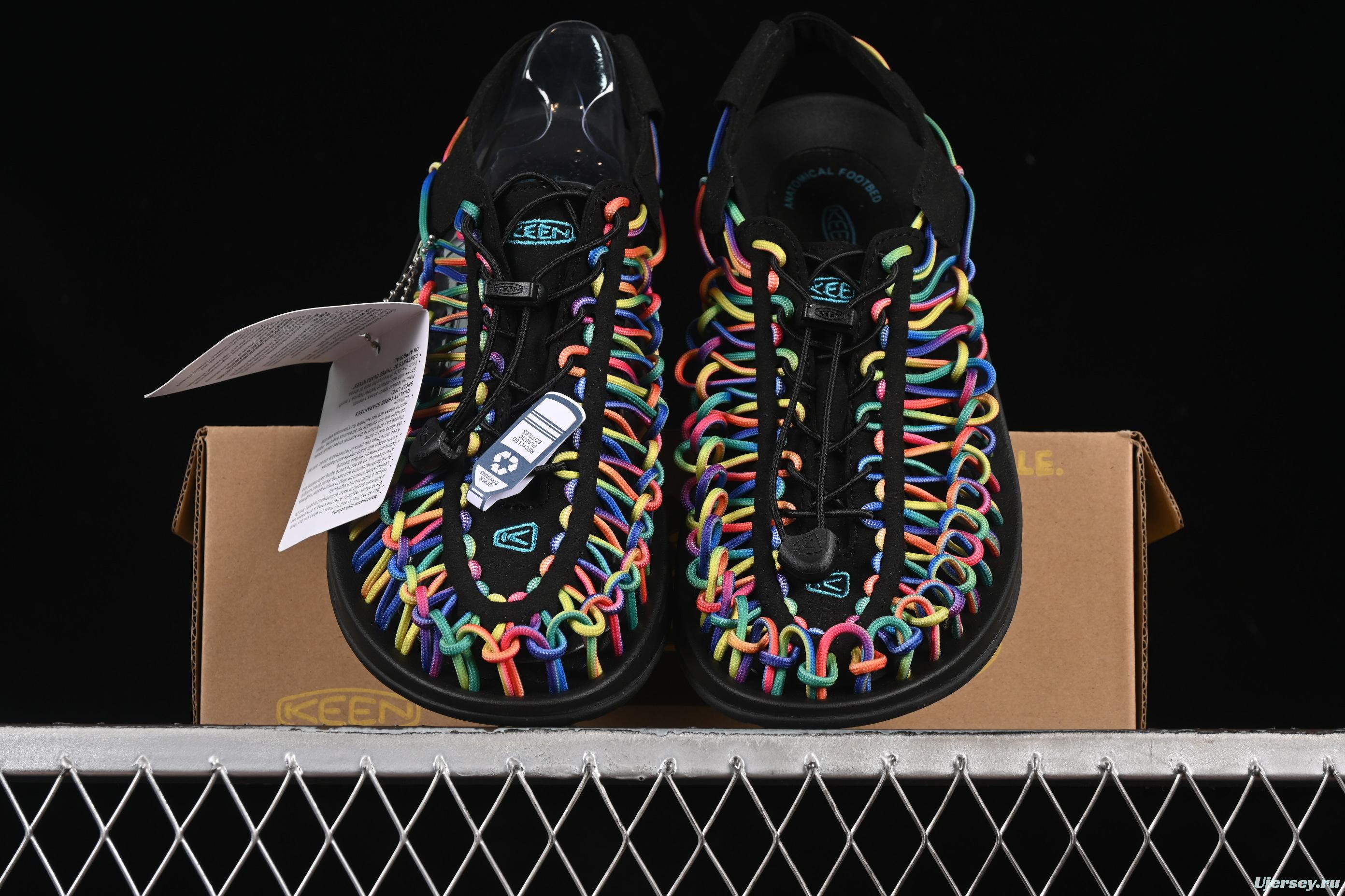 Keen Uneek Flat-M Woven Elastic Strap Outdoor Water Sports Sandals - 1025171