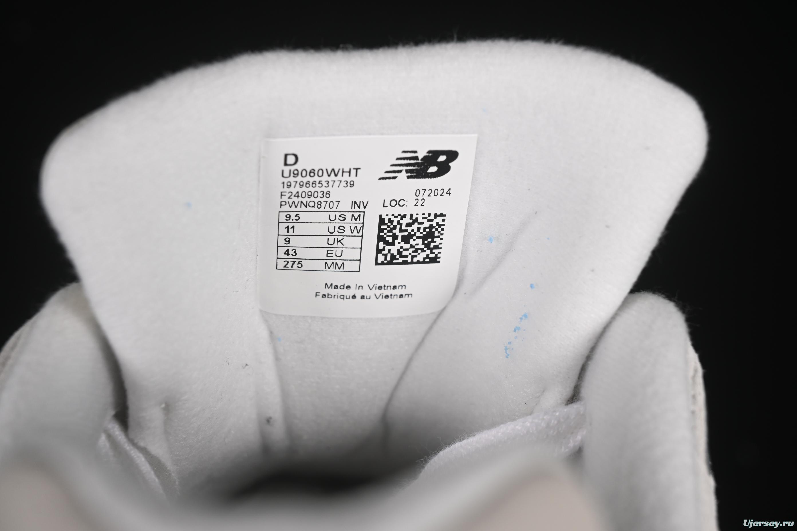 New Balance Joe Freshgoods x New Balance 9060 Retro Running Shoes with ABZORB Cushioning - U9060WHT