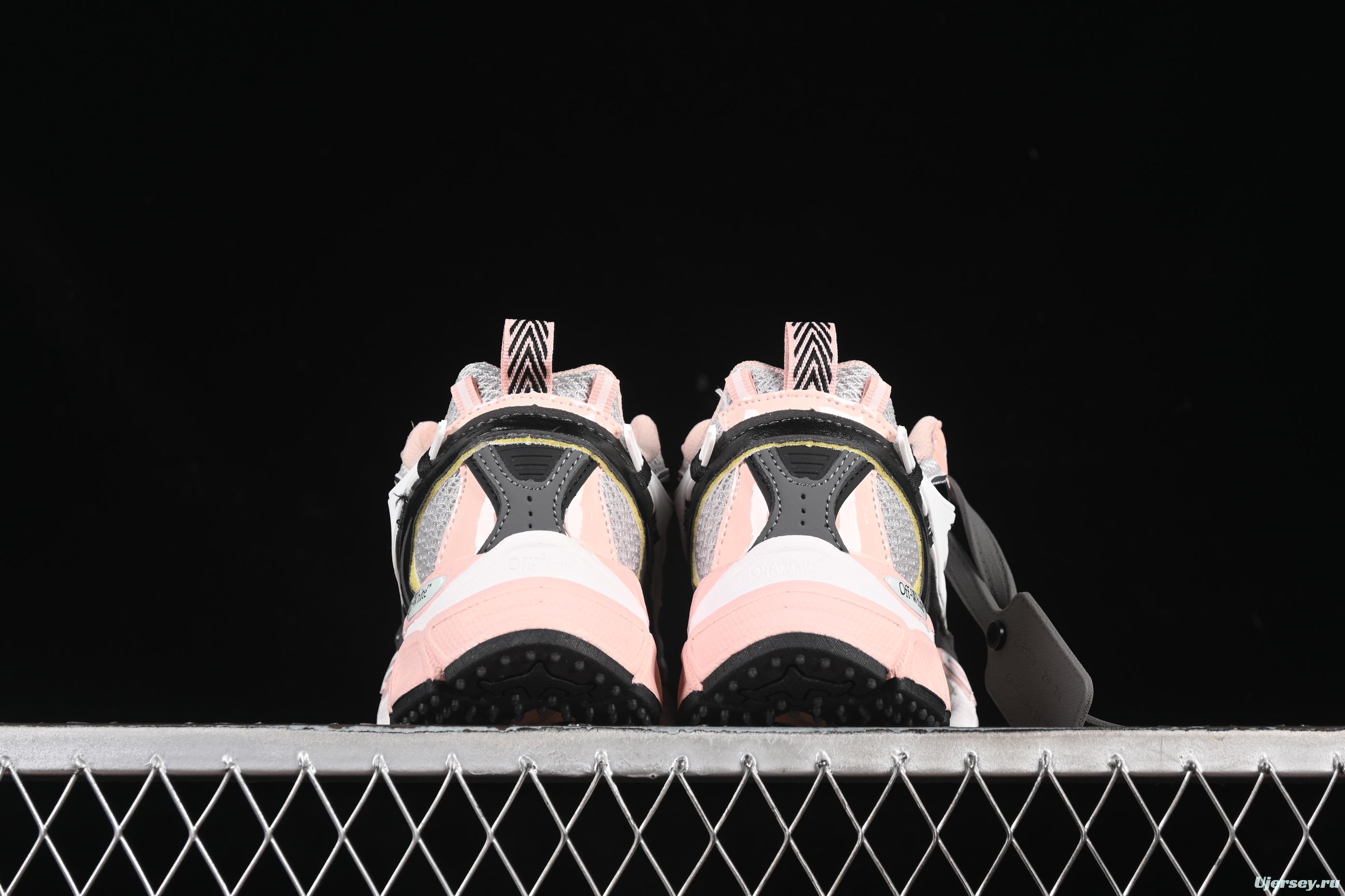 Off-White Be Right Low-Top Lifestyle Sneakers in Silver Pink - C.D4