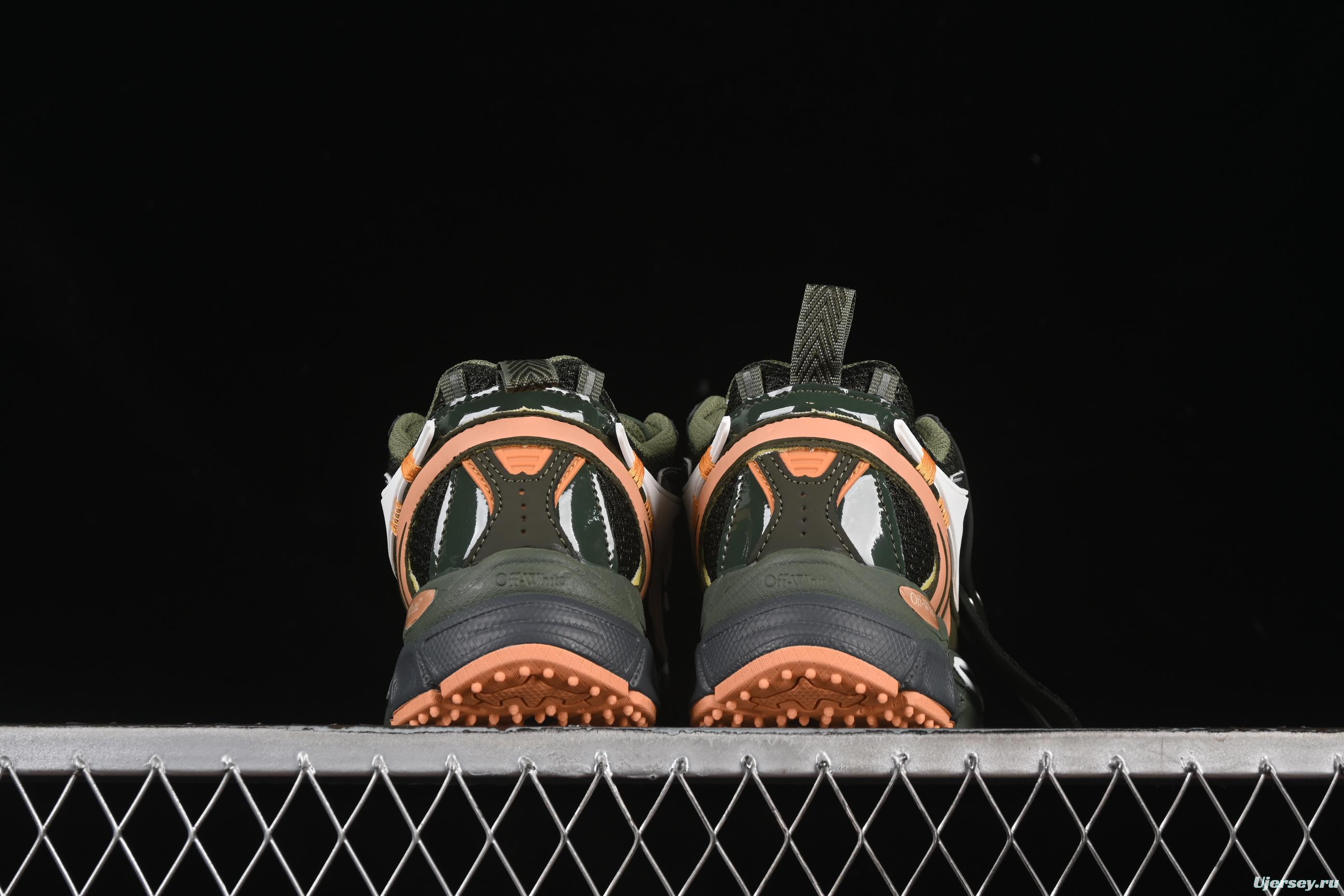 Off-White Be Right Low-Top Lifestyle Sneakers in White Green Orange - C.D4