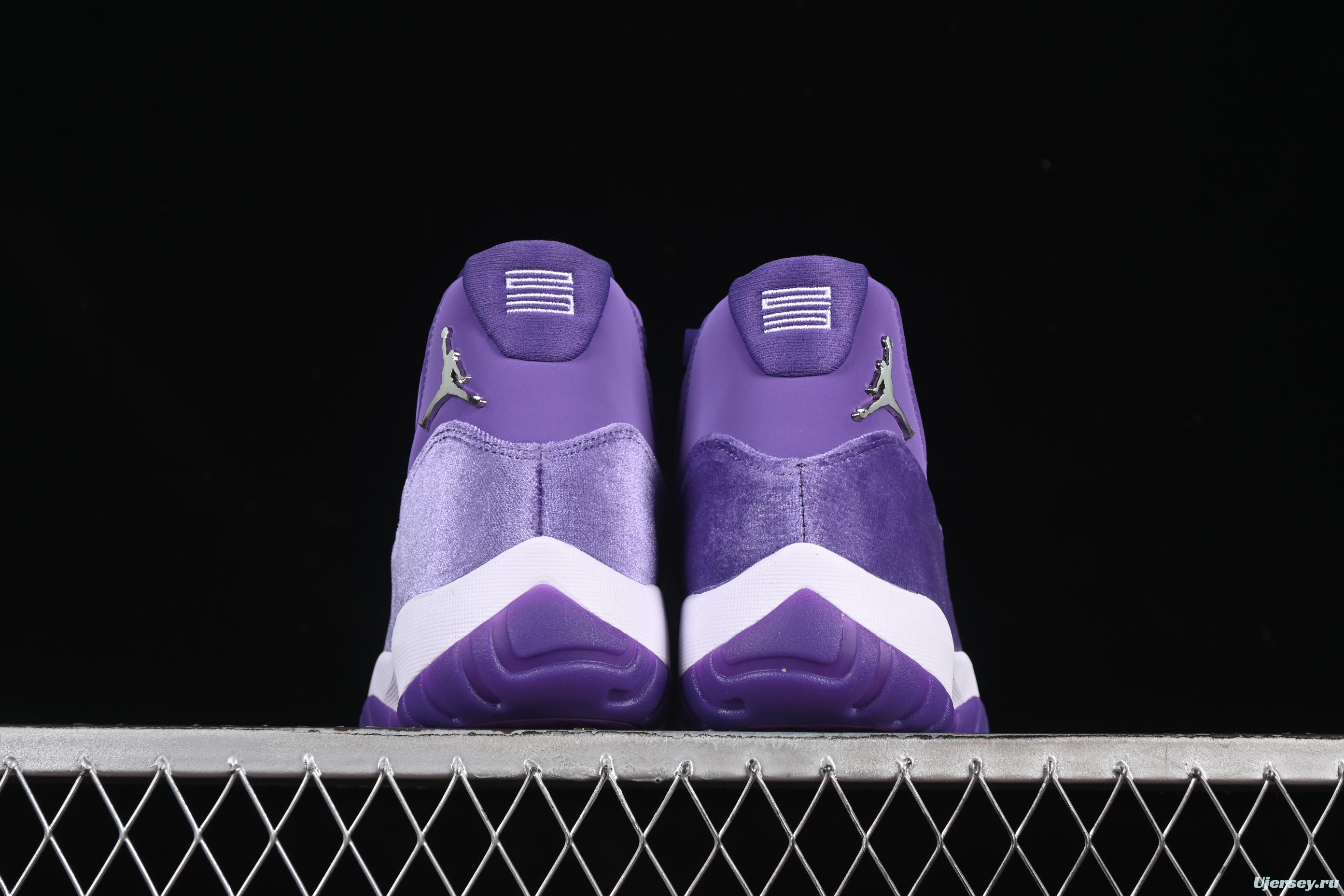 Nike Air Jordan 11 Retro CT8012-555 Basketball Shoes in Lavender Corduroy