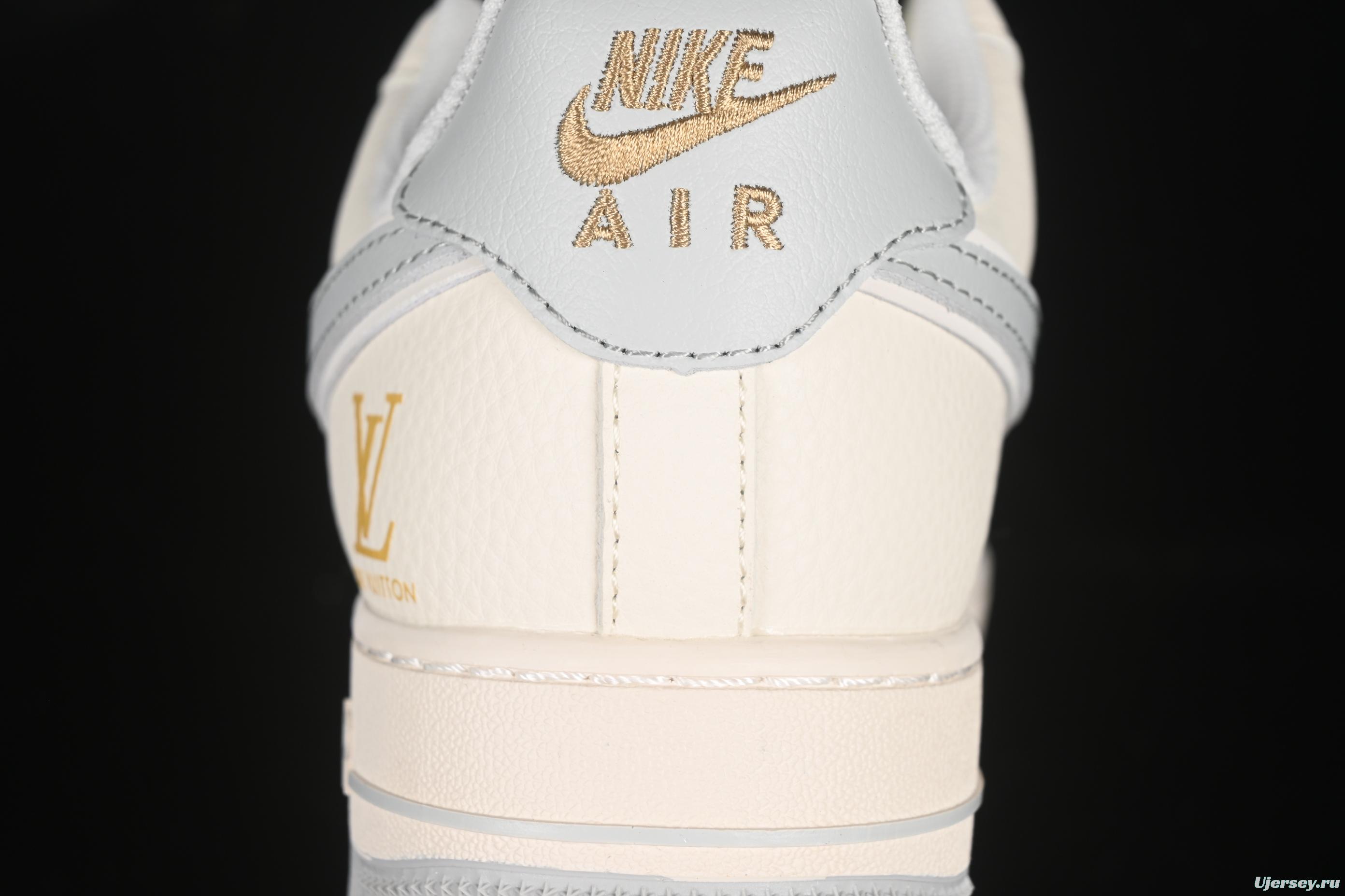 Nike Air Force 1'07 Low LV Collaboration Print Small Gold Swoosh Casual Sneakers - XX3168-159