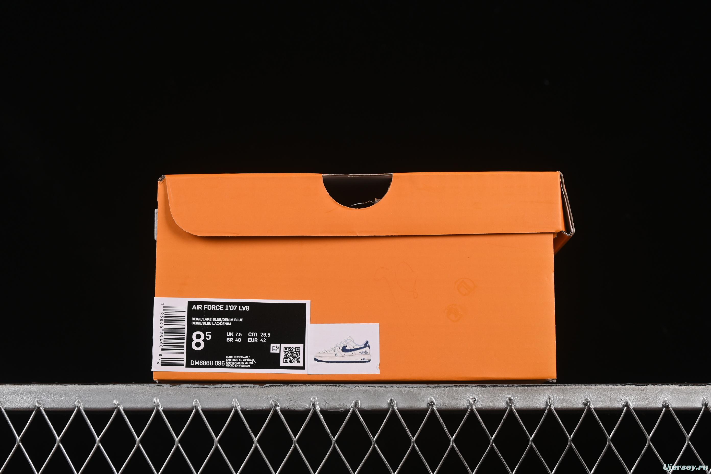 Nike Air Force 1'07 Low LV Collaboration Print Drawstring Casual Sneakers - DM6868-096