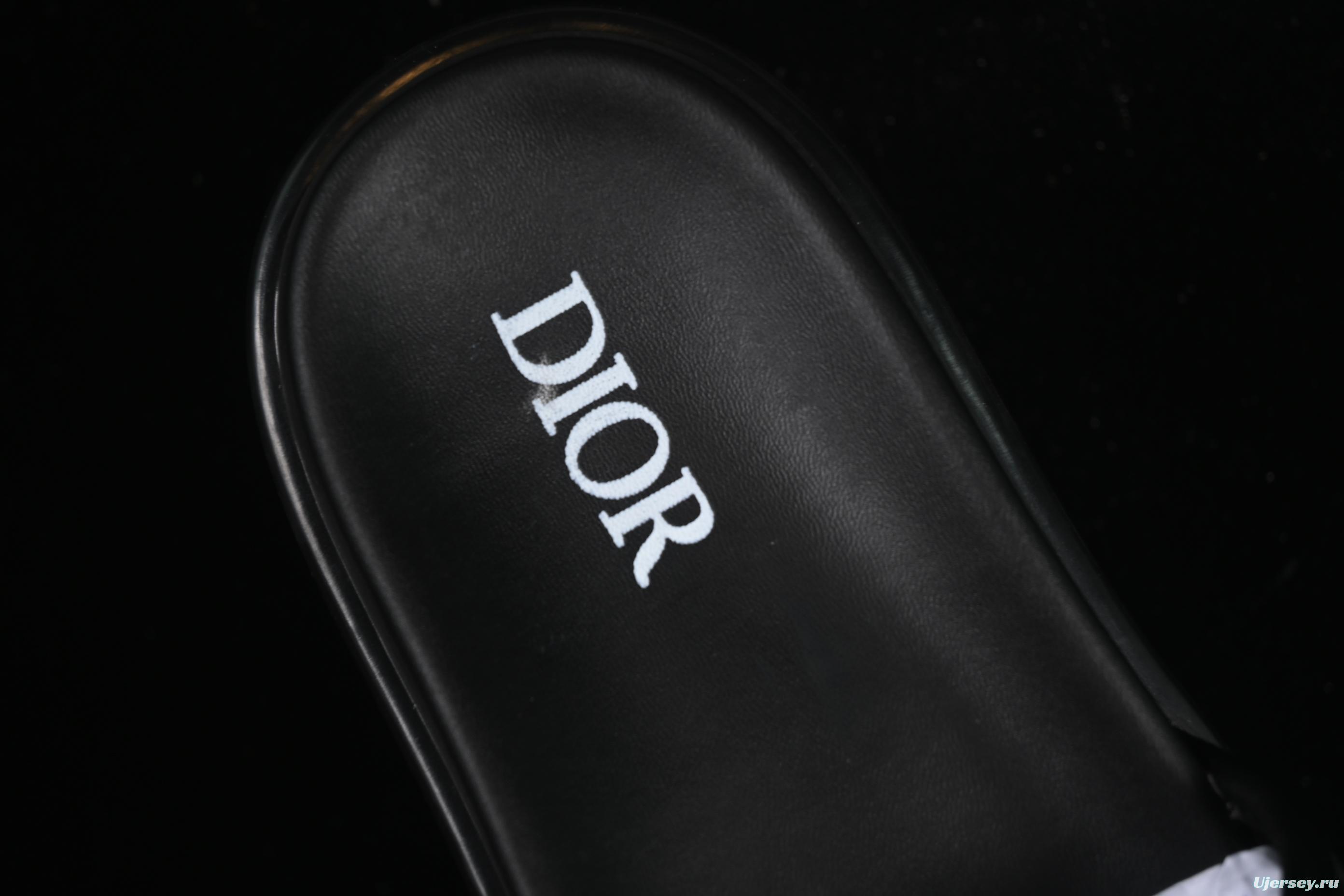 Dior Aqua Summer Men's Platform Casual Sandals with Oblique Print - 3SA126ZSA