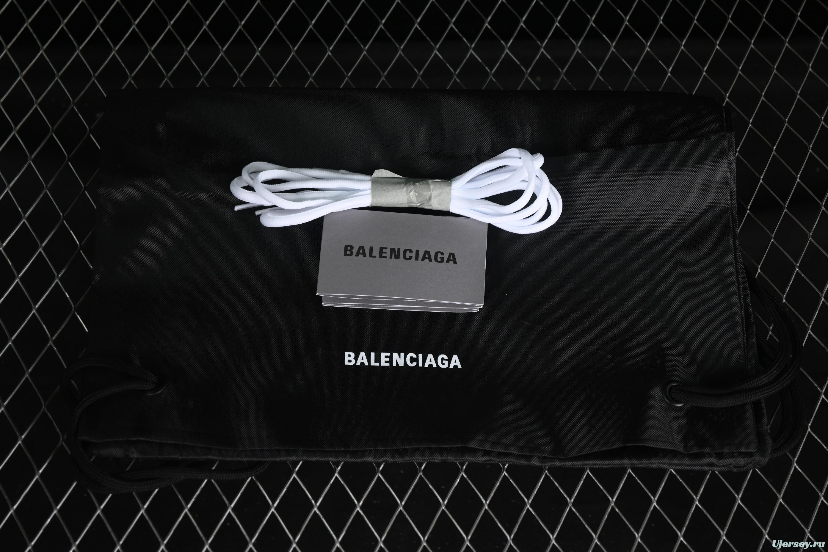 Balenciaga Monday Leather Round Toe Lace-Up Low Top Lifestyle Sneakers - WDWTS4090