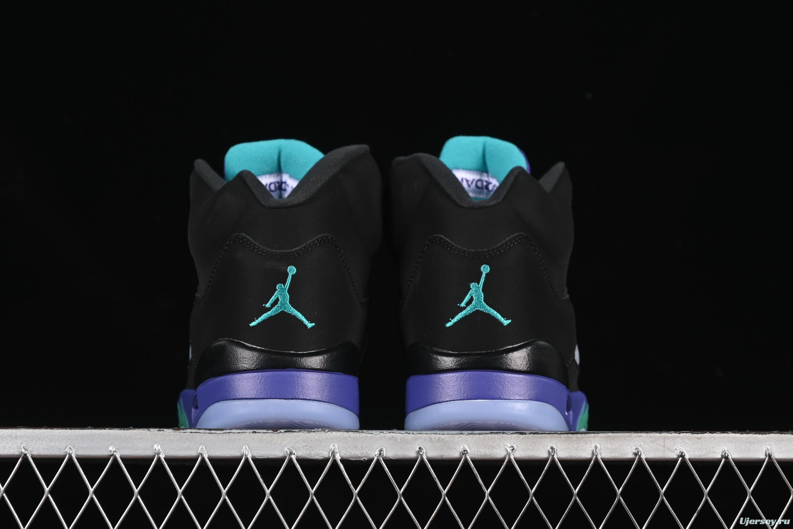 Nike Air Jordan 5 Retro Basketball Shoes - Black Grape - 136027-007