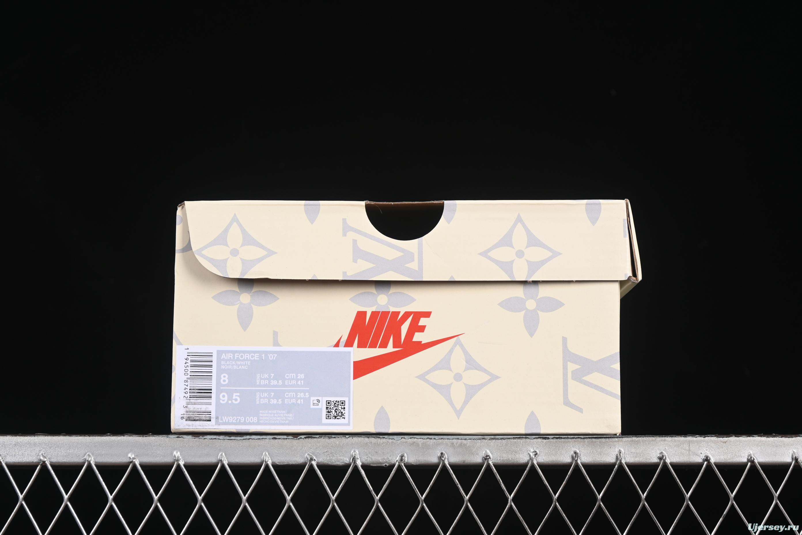 Nike Air Force 1 '07 Low LV Collaboration White Blue Swoosh Casual Sneakers - LW9279-008