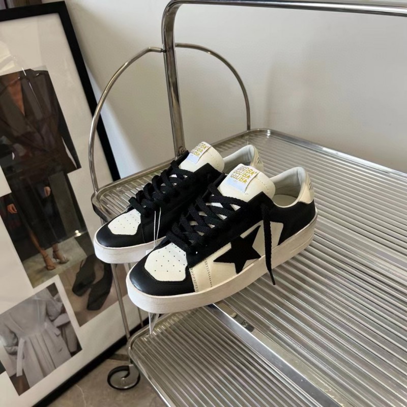 2024 Unisex GGDB Black White Leather Low Top Sneakers MJ00260