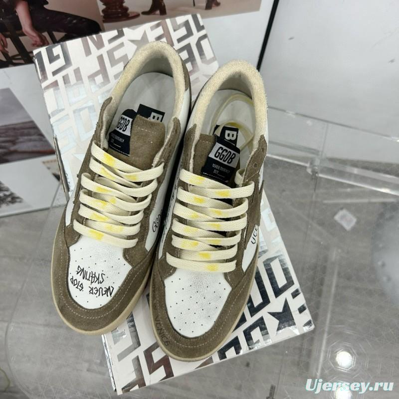 2024 Unisex GGDB White Olive Suede Leather Sneakers MJ00260