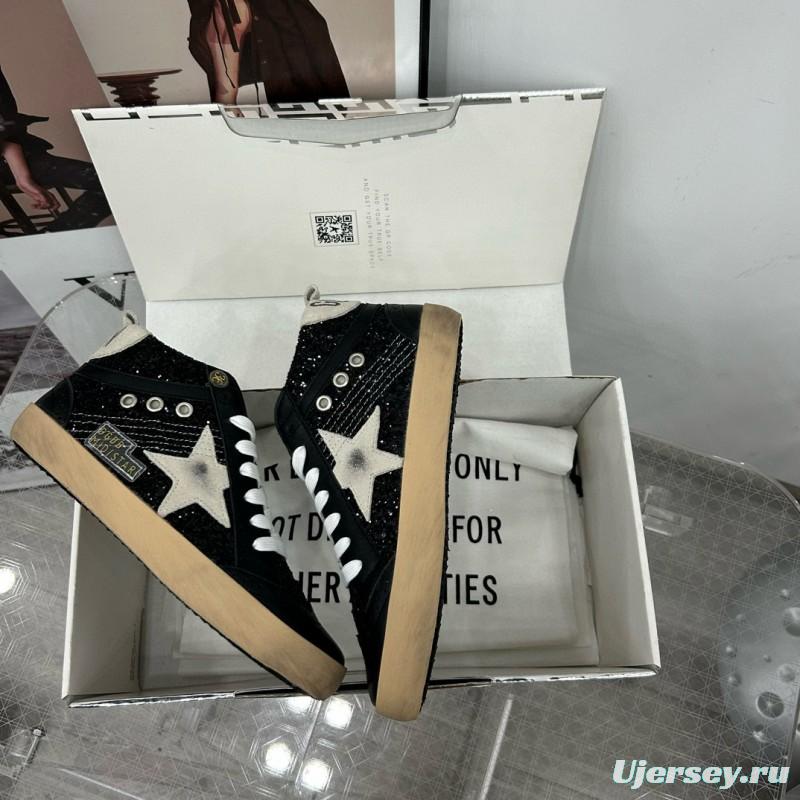 2024 Unisex GGDB Black White Suede High-top Sneakers MJ00300