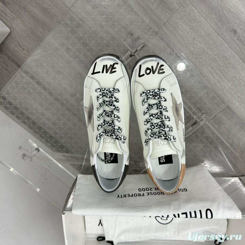 2025 Unisex GGDB White Beige Grey Leather Sneakers SUPER STAR