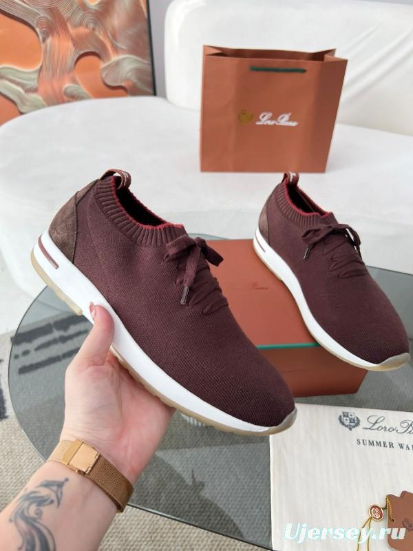 2024 Men LP Burgundy Wool Knit Sneakers MJ00330