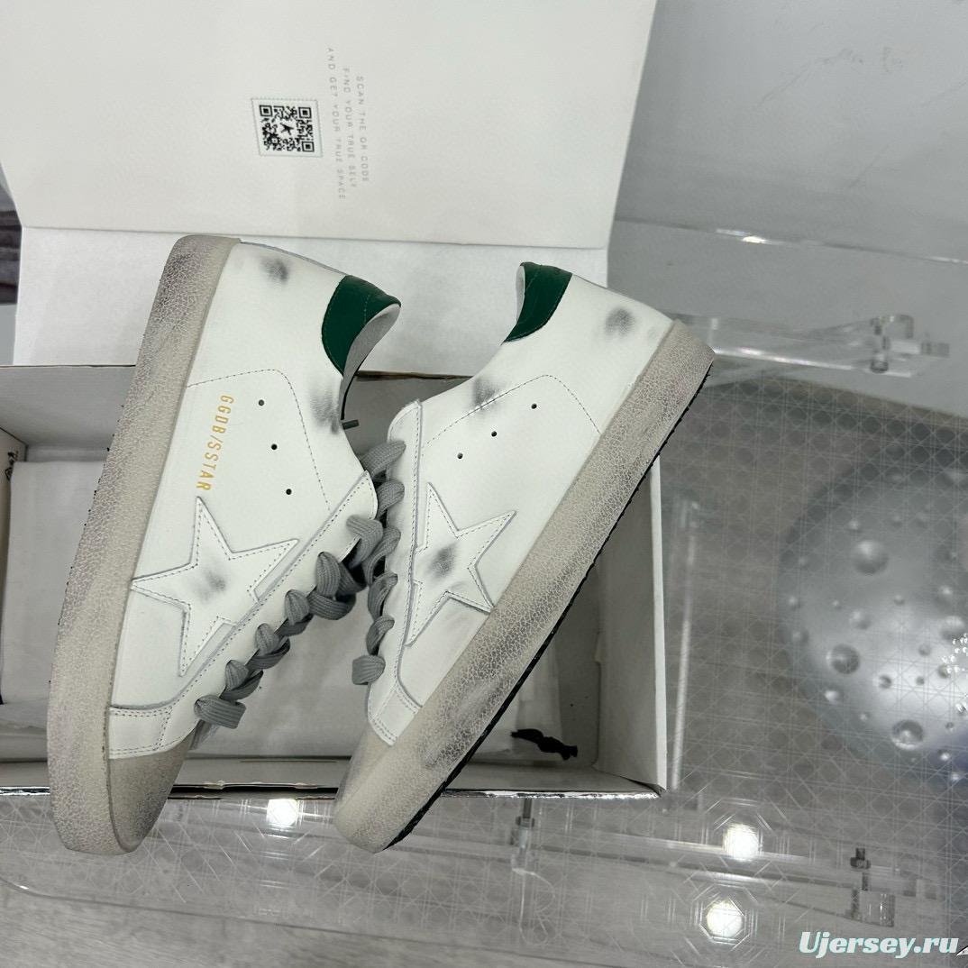 2025 Unisex GGDB White Green Leather Sneakers