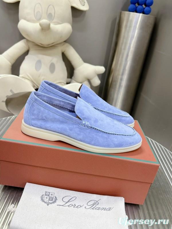 2025 Men LP Blue Suede Loafers LY00260