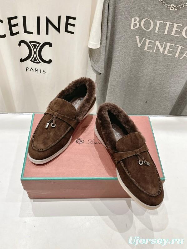 2024 Women LP Brown Suede Loafer MJ00300