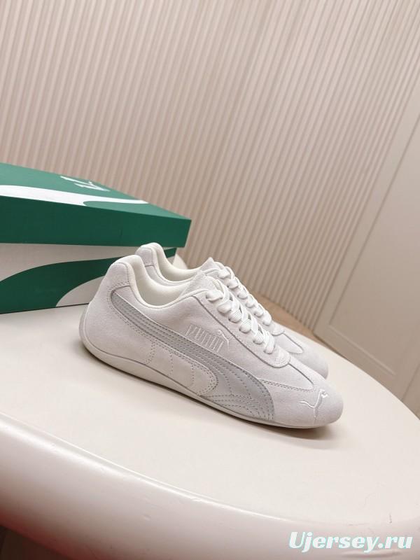 2025 Women PUMA White Suede Sneakers LY00280