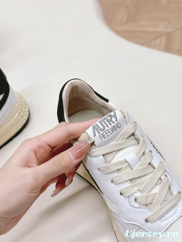 2024 Unisex Autry White Black Leather Mesh Sneakers MJ00330