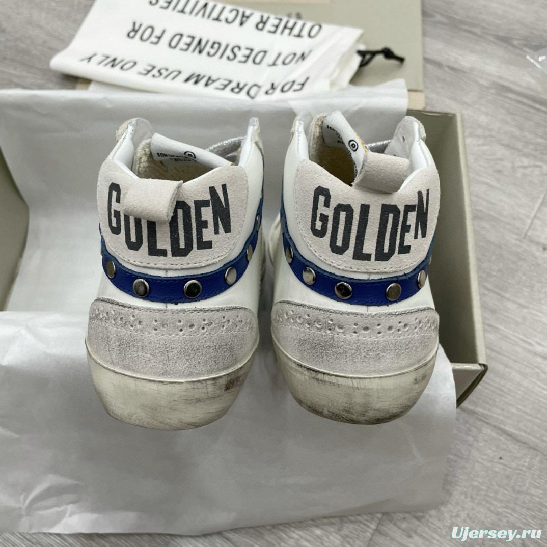 2024 Unisex GGDB White Pink Blue Leather Suede High Top Sneakers MJ00300