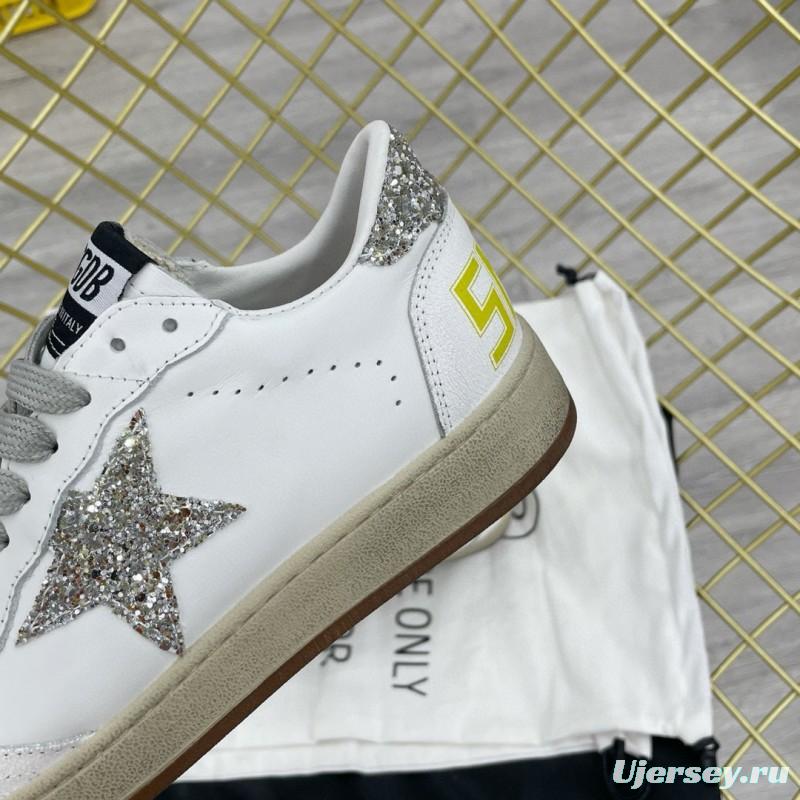 2024 Unisex GGDB White Silver Leather Low Top Sneakers MJ00260