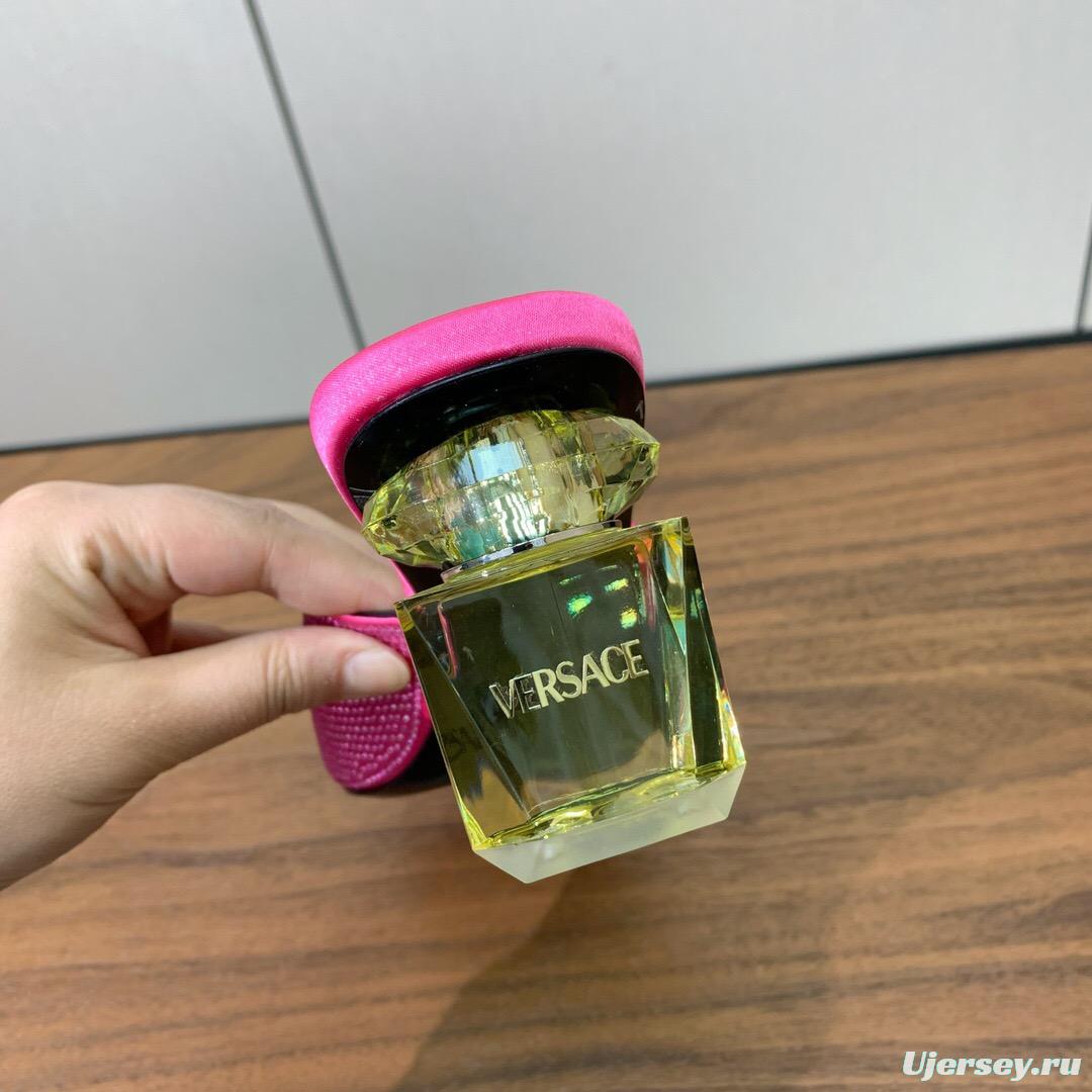 2025 Women VERSACE Pink Silk Leather Mules Crystal Embellishment KFY00300