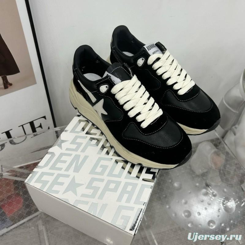 2024 Women GGDB Black White Leather Suede Sneakers