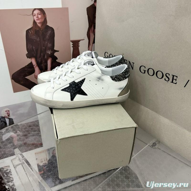 2025 Women GGDB White Black Suede Leather Sneakers MJ00260